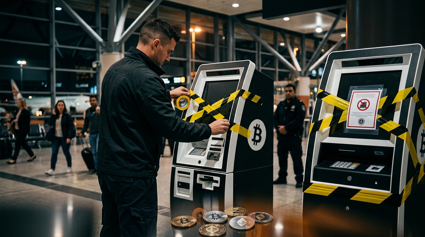 Australia suspends Cryptolink's 96 Bitcoin ATMs for 3 months over compliance failures.